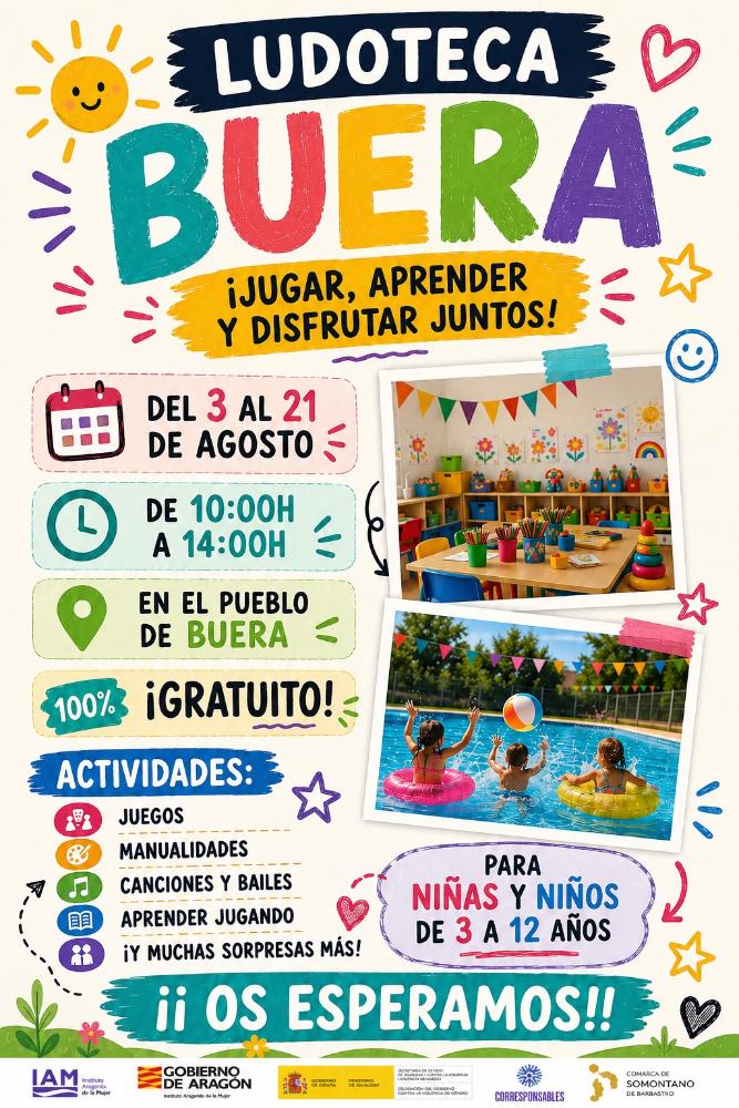Imagen Este verano Buera contará con servicio de ludoteca